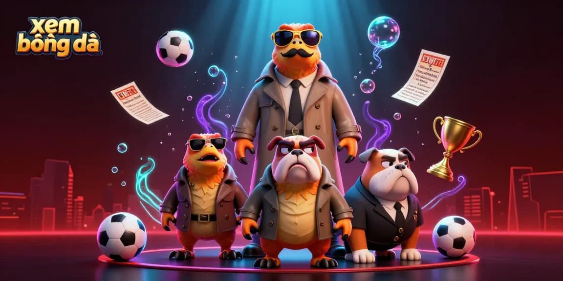 Experience xem bóng đá action as cartoon raptors sneak into a VIP casino lounge.