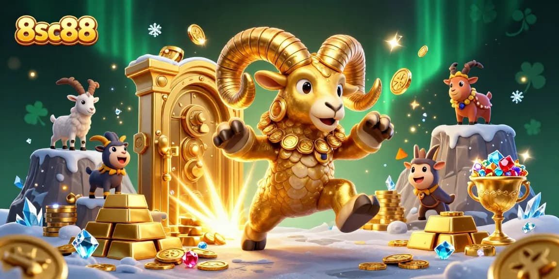 Experience thrilling gameplay at 8sc88 with a vibrant casino scene featuring gold treasures and energetic characters.