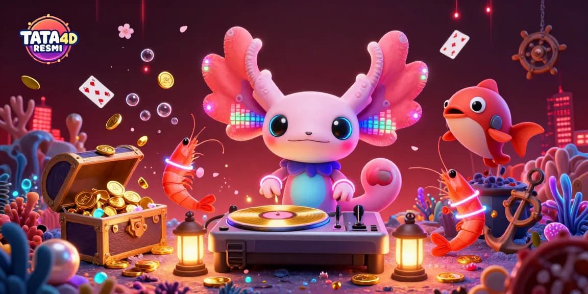 TATA4D RESMI showcases thrilling underwater gambling fun with vibrant characters in dynamic action.