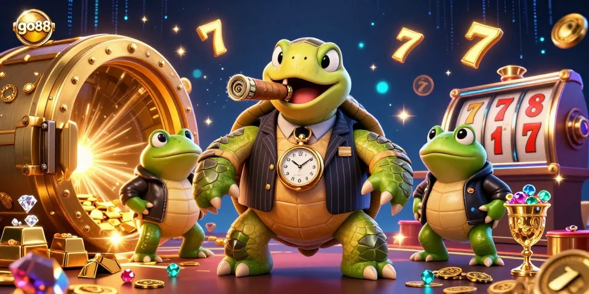 Engage in exhilarating gameplay at go88 surrounded by vibrant casino elements and captivating characters.