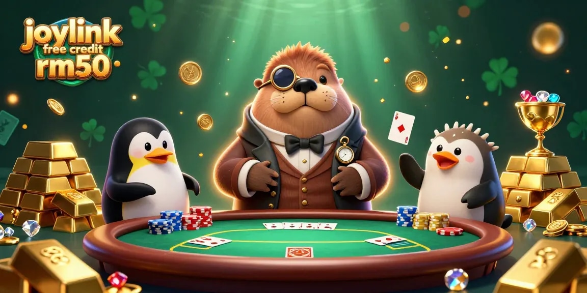 Experience excitement with joylink free credit rm50 at a dynamic poker scene featuring unique underwater characters.