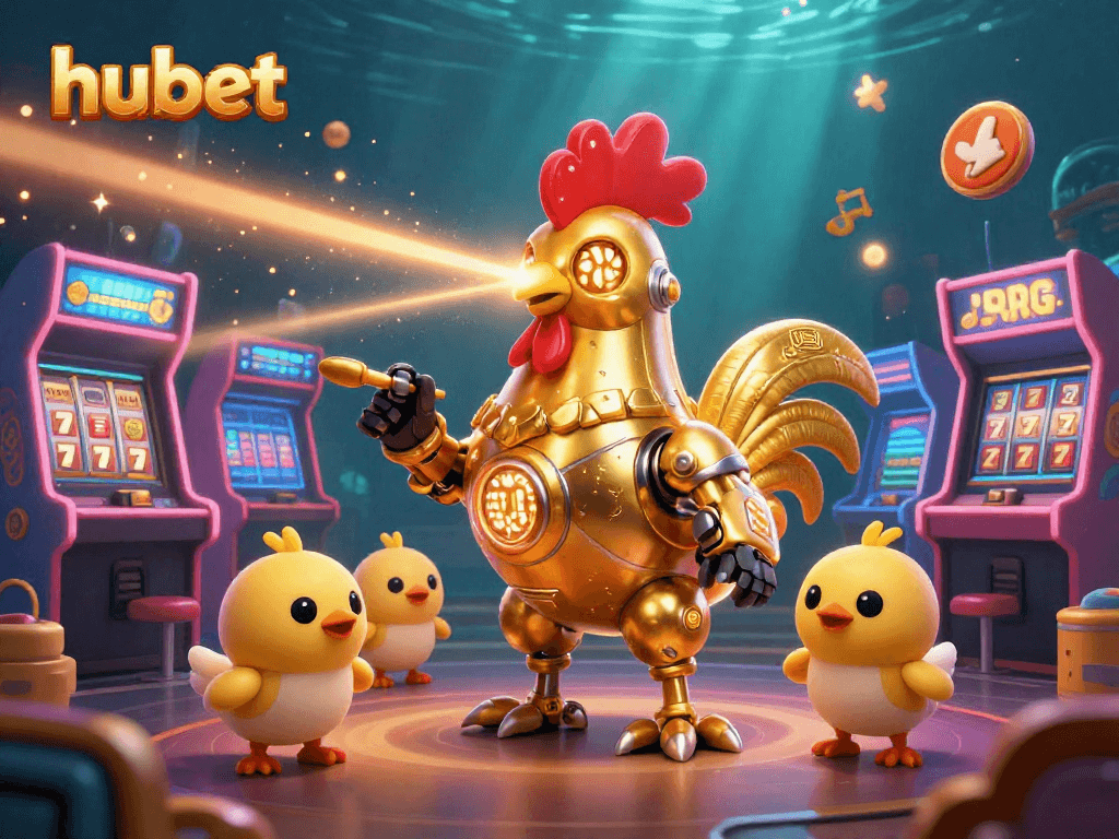 Join the action at hubet's explosive casino with vibrant golden characters and dynamic game elements.
