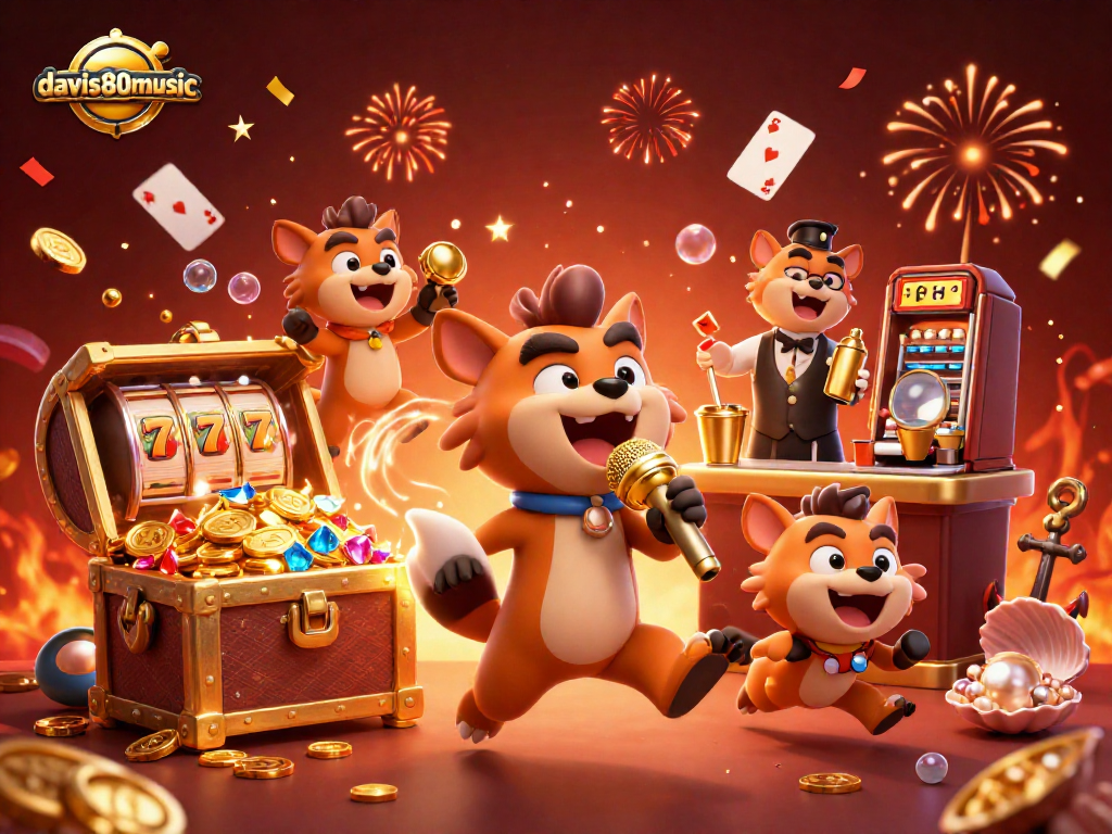 Experience the fun of comedy and gaming at davis80smusic's casino club with lively hyenas.
