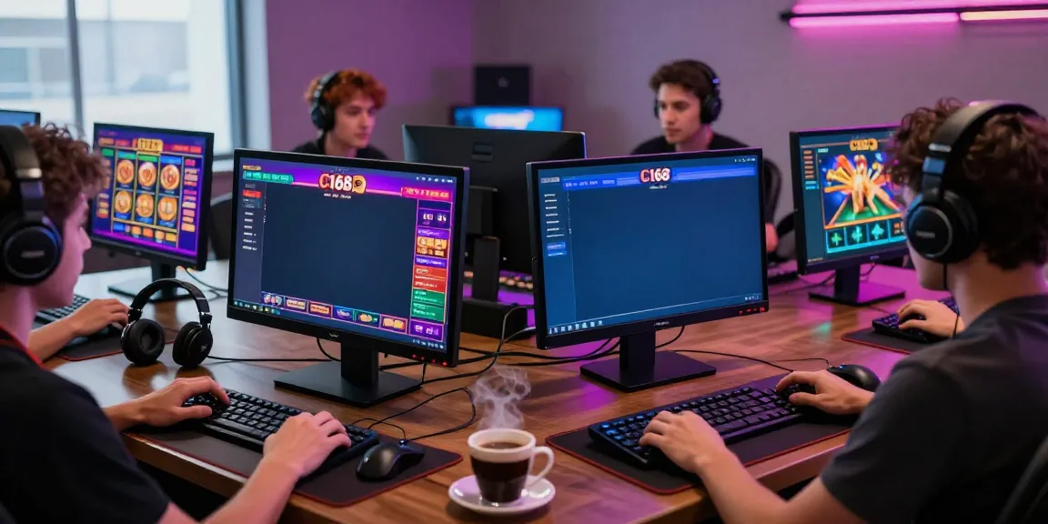 Player enjoying gaming experience on C168.COM with vibrant graphics and accessories.