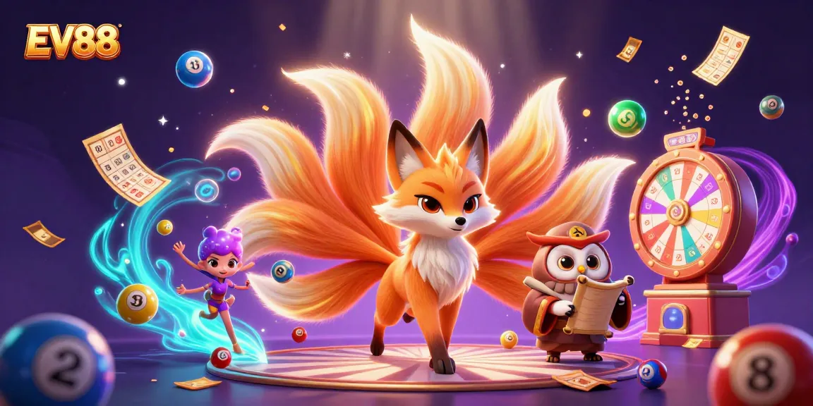 Experience excitement at EV88 casino with colorful spirit characters and dynamic game elements.