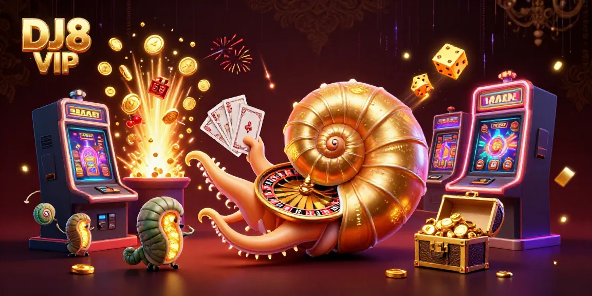 Experience thrilling gameplay with DJ8 VIP featuring vibrant casino elements and characters.