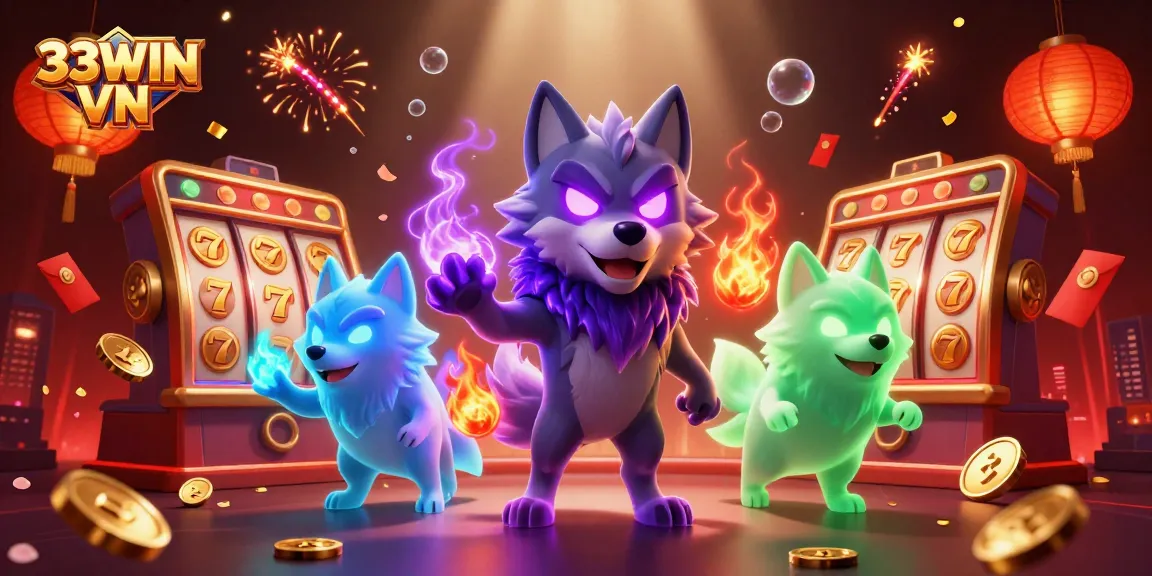 Experience fun and thrilling gameplay at 33WIN VN featuring vibrant casino elements and immersive characters.