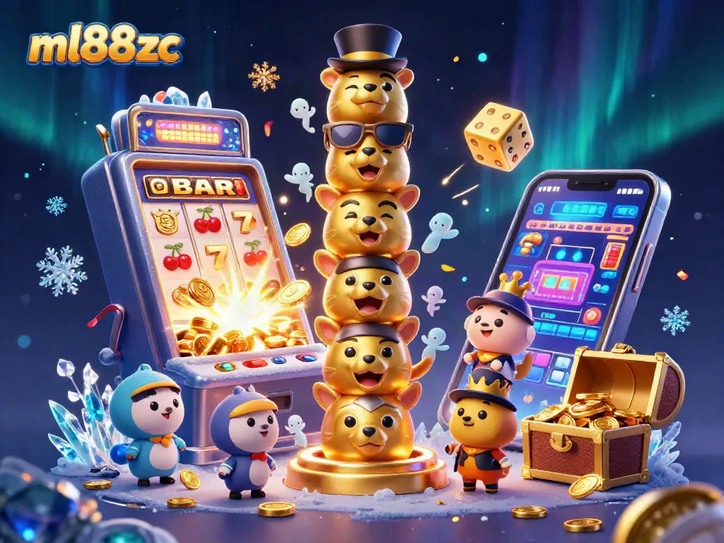 Spin and win big at ml88zc with this vibrant 3D casino illustration of a jackpot explosion!