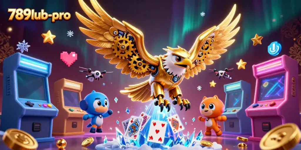 Engage in thrilling gameplay at 789lub-pro with vibrant casino characters and dynamic gaming elements.