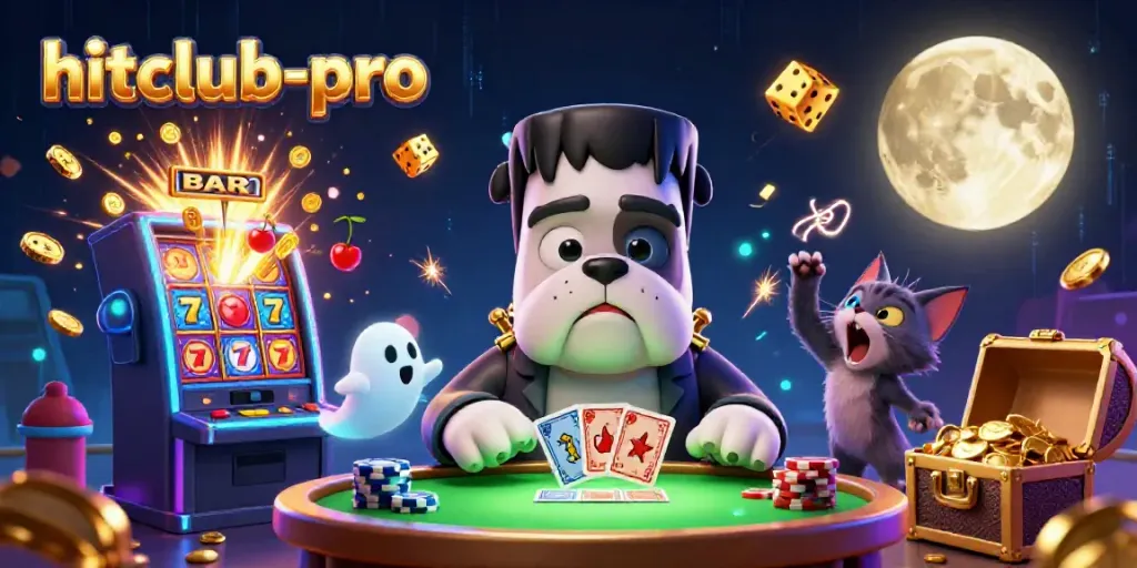 Experience the thrill of hitclub-pro with a richly detailed casino scene featuring animated characters and vibrant elements.