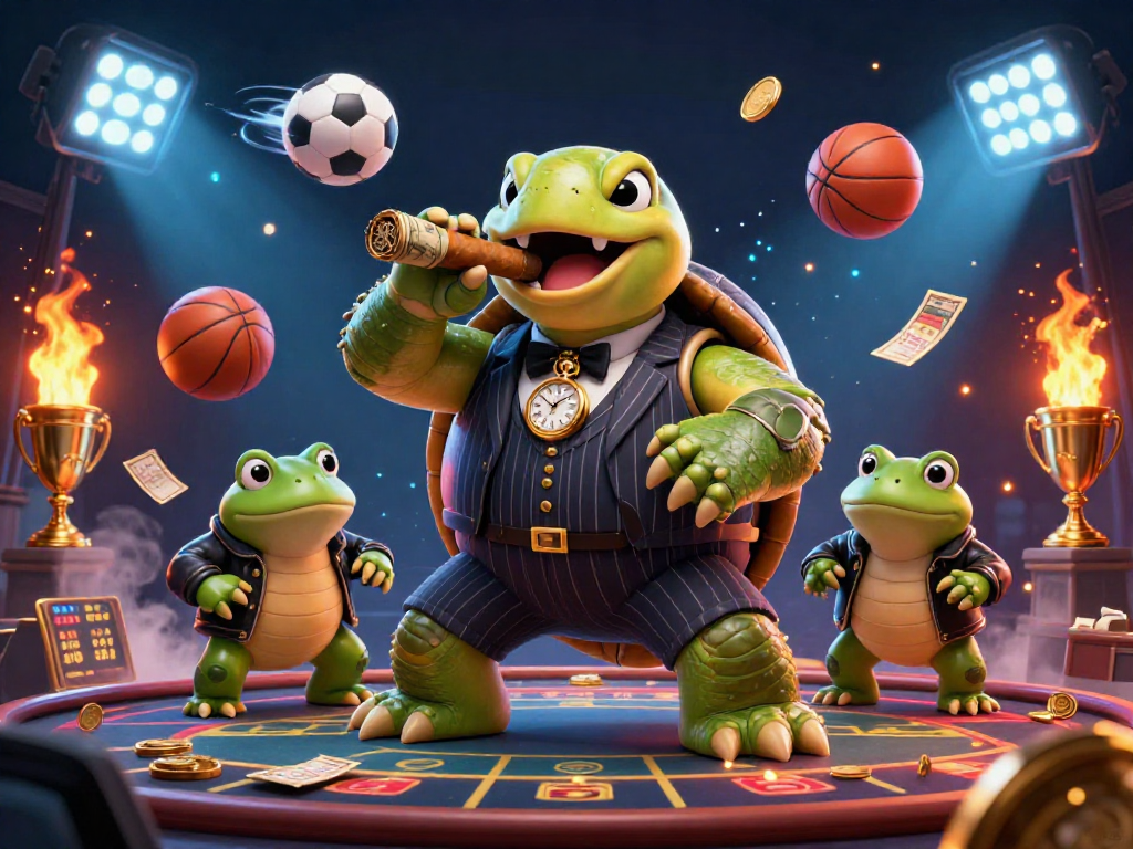 Experience thrilling gameplay at MB 88 with dynamic sports elements, colorful characters, and vibrant casino visuals.