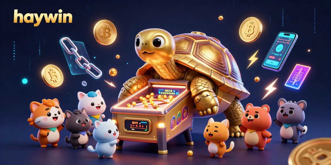 Experience the excitement of winning at haywin's lively casino with vibrant 3D characters and game elements.