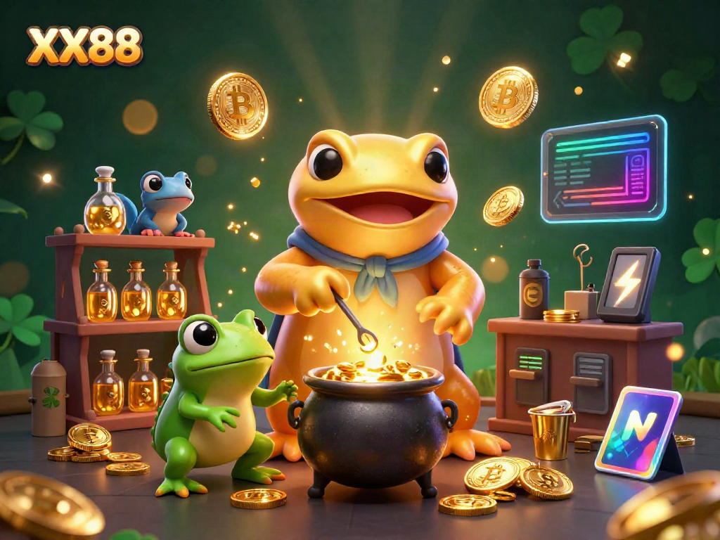 Experience thrilling moments with XX88 as the alchemist transforms base metals into gold coins.