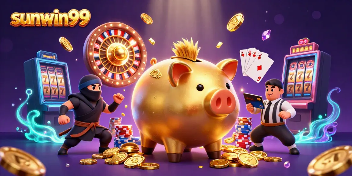 Experience thrilling action with sunwin99’s vibrant casino characters in a dynamic 3D scene.