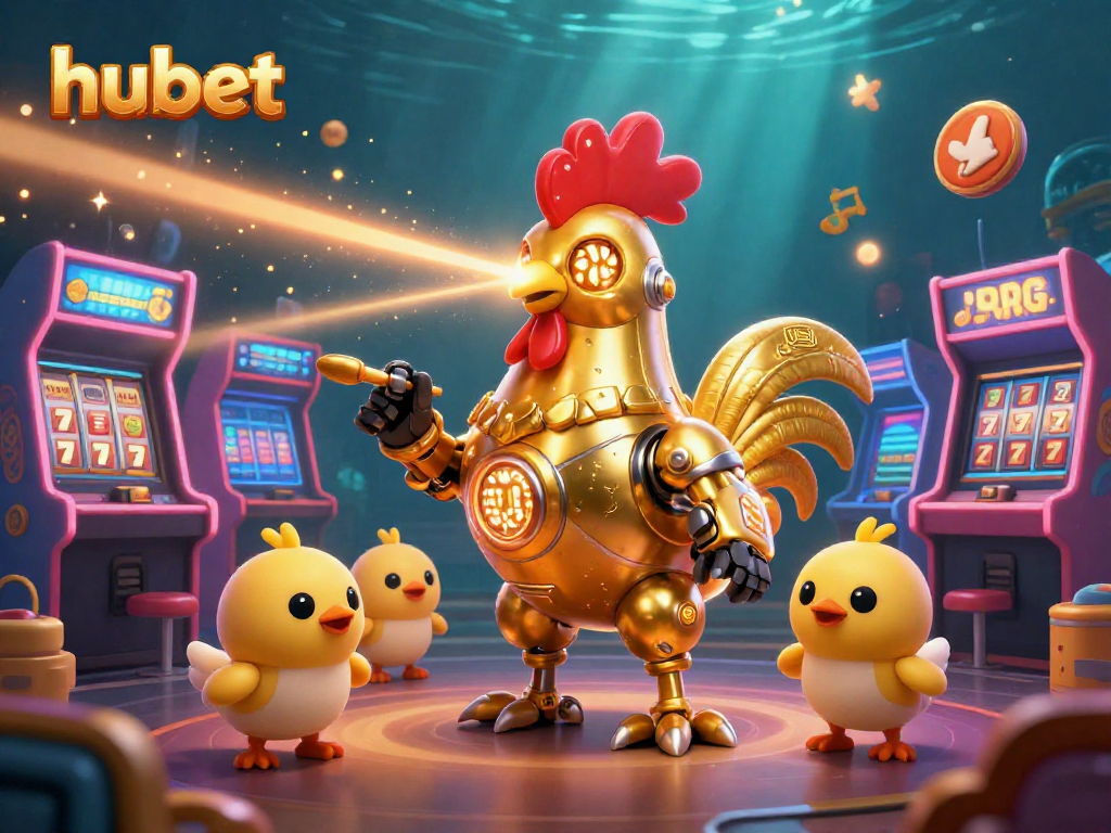 Join the action at hubet's explosive casino with vibrant golden characters and dynamic game elements.