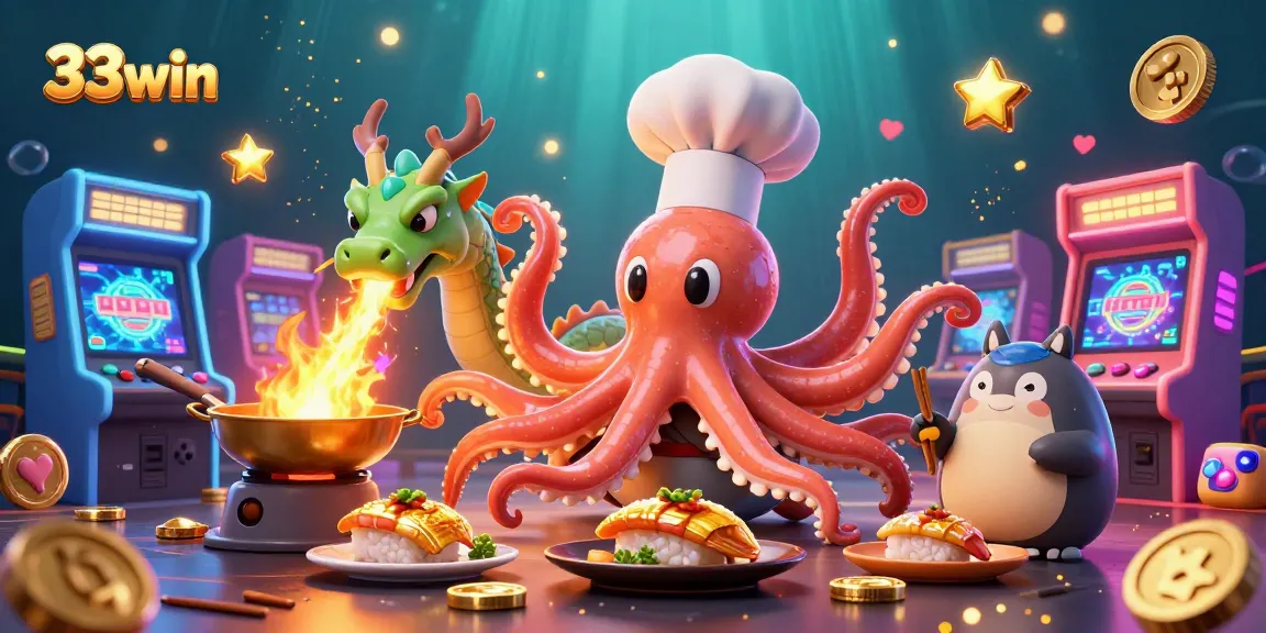 Experience exciting gameplay at 33win with a vibrant casino scene featuring unique characters and thrilling elements.