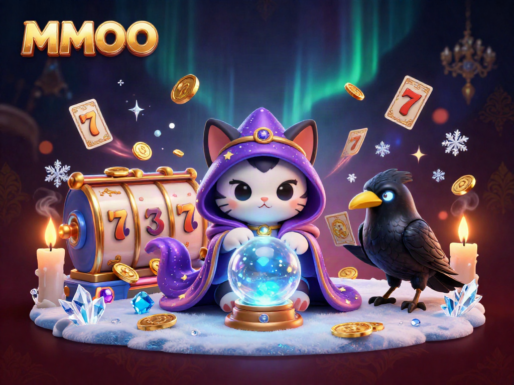 Experience thrilling casino action with MMOO featuring vibrant characters, slot machines, and immense rewards.