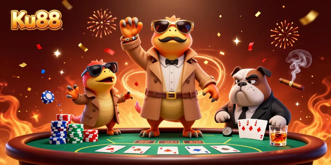 Watch the three raptors in a trench coat strategize their entry into Ku88 casino.