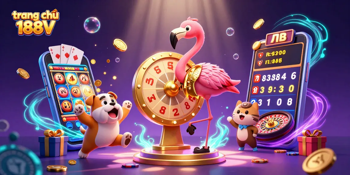 Win big at trang chủ 188V with exciting games shown as a bulldog jumps for prizes!