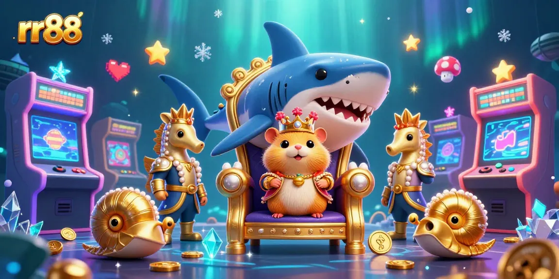 Experience thrilling gaming action at rr88 with vibrant characters and casino elements in a stunning underwater scene.