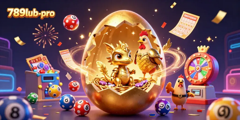 Engage with exciting games at 789lub-pro featuring vibrant casino elements and golden treasures.