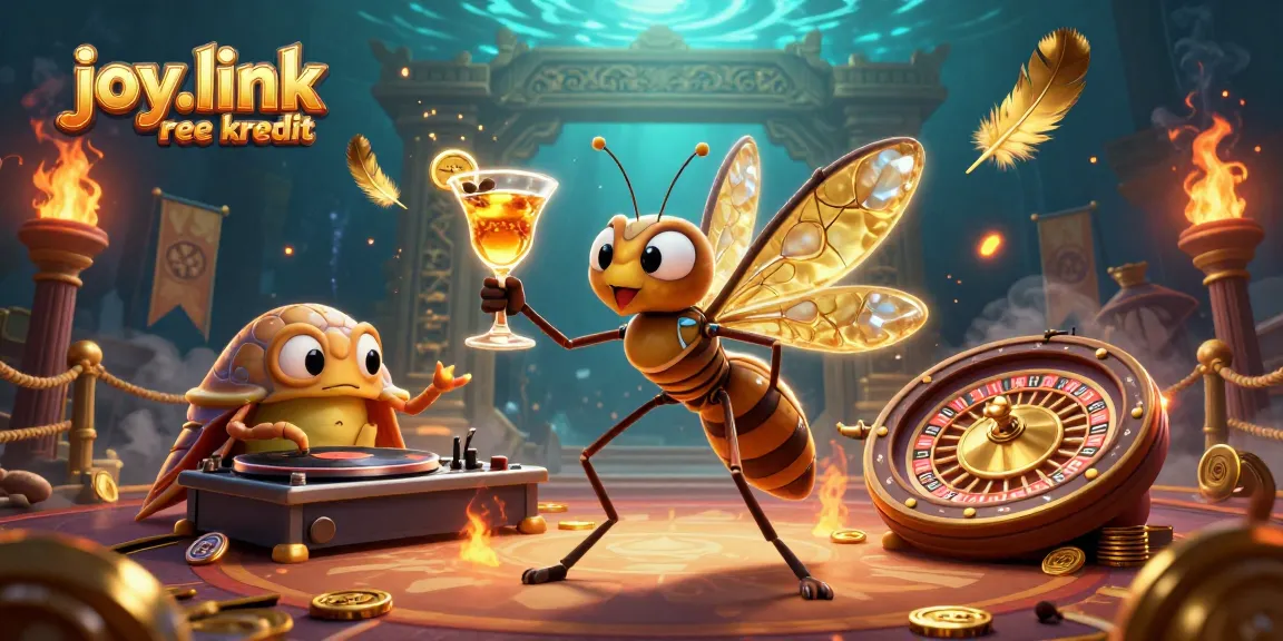 Engage with joy.link free kredit in a vibrant, dynamic casino scene with exciting elements.