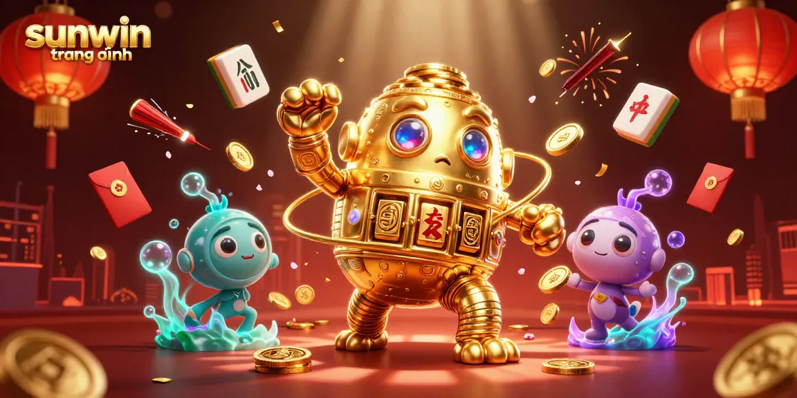 Experience the thrilling world of sunwin trang chính with a dynamic 3D illustration of casino elements and vibrant luck.